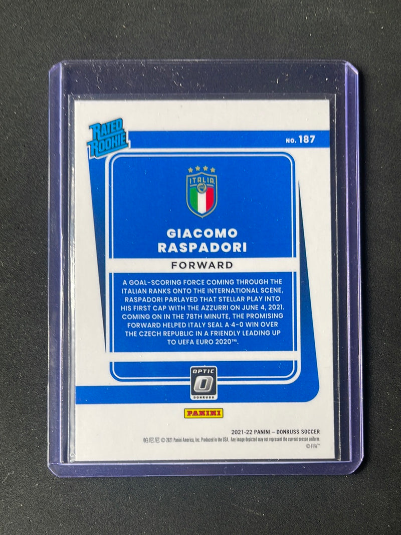 2021-22 Panini Donruss Road To Qatar Giacomo Raspadori Optic