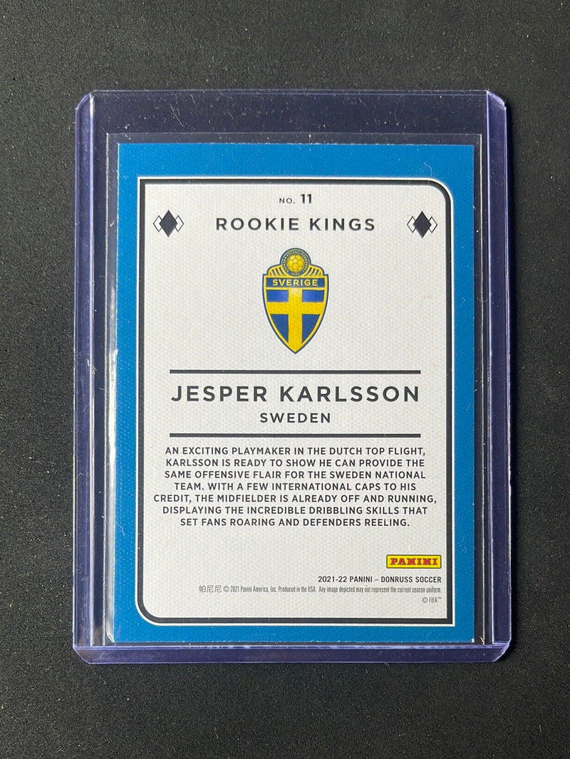 2021-22 Panini Donruss Road To Qatar Jesper Karlsson Rookie Kings Press Proof