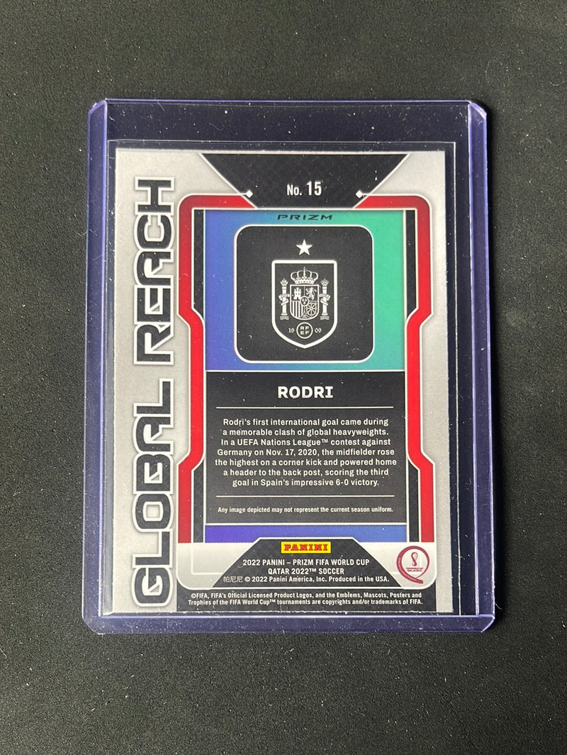 2022 Panini Prizm FIFA World Cup Qatar Rodri Global Reach Silver Prizm